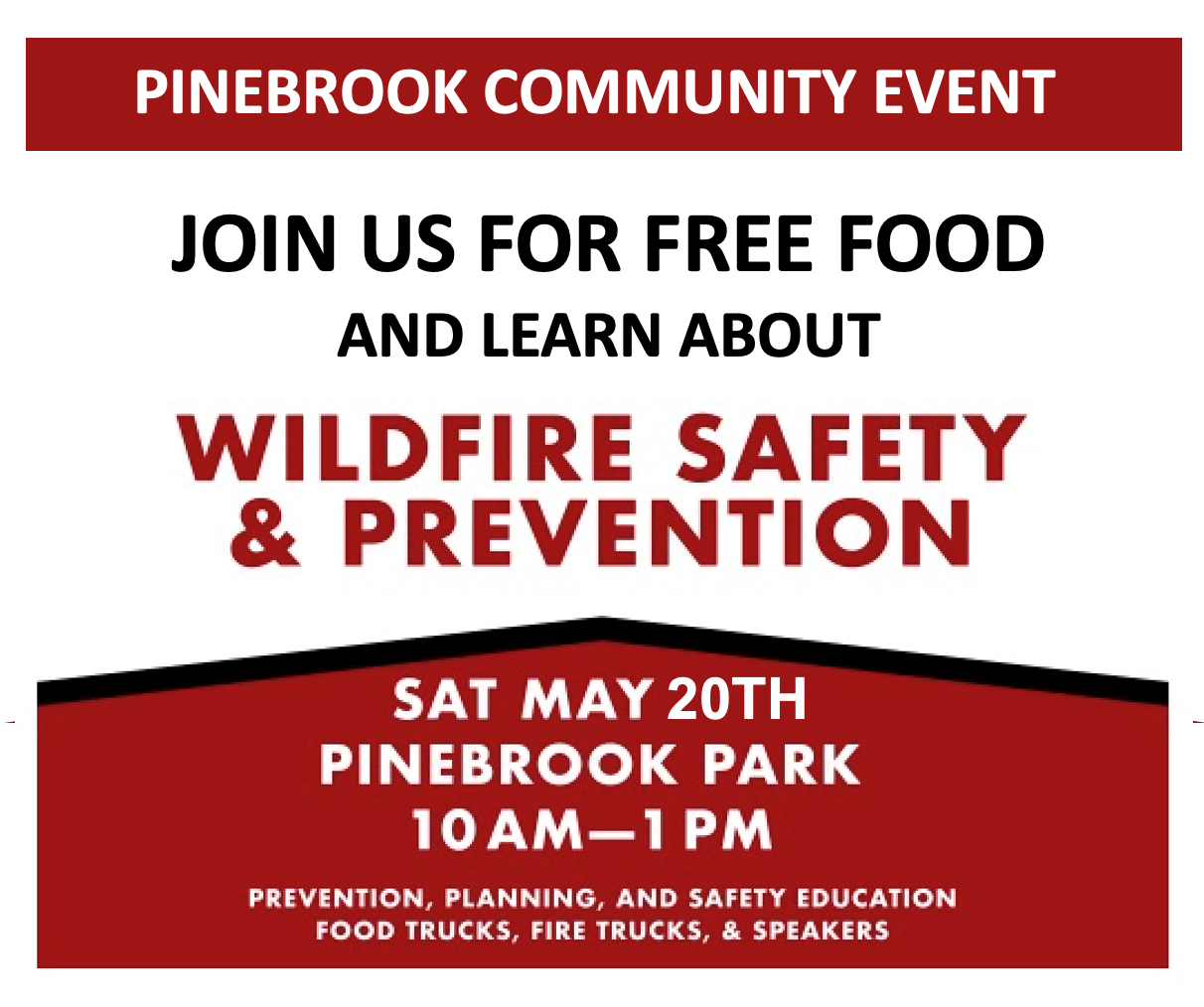 Wildfire Safety & Prevention Event May 20th