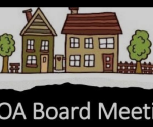 Pinebrook Homeowners Association Board Meeting Scheduled for April 24th at 7pm.